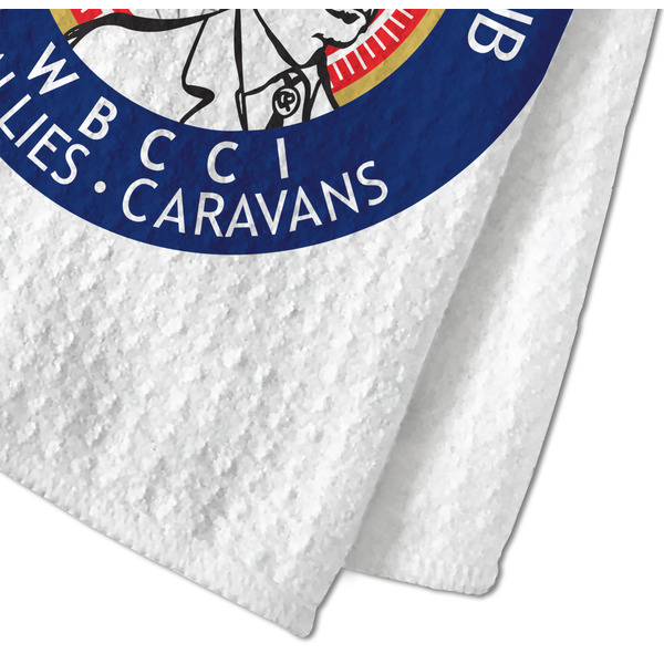 Wally Byam Airstream Club logo Waffle Weave Towel - Closeup of Material Image