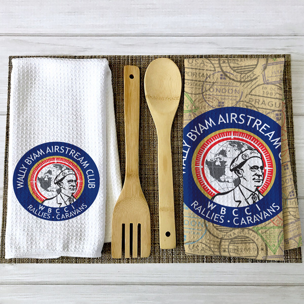 Wally Byam Airstream Club logo Waffle Weave Towels - 2 Print Styles