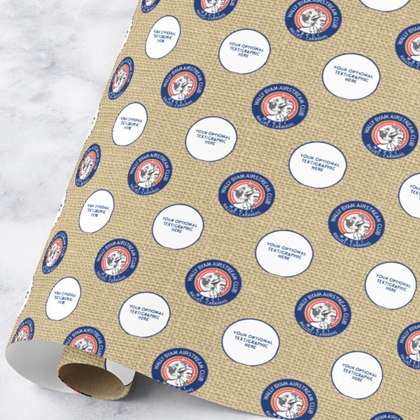 Custom Wally Byam Airstream Club logo Wrapping Paper Roll - Large - Satin