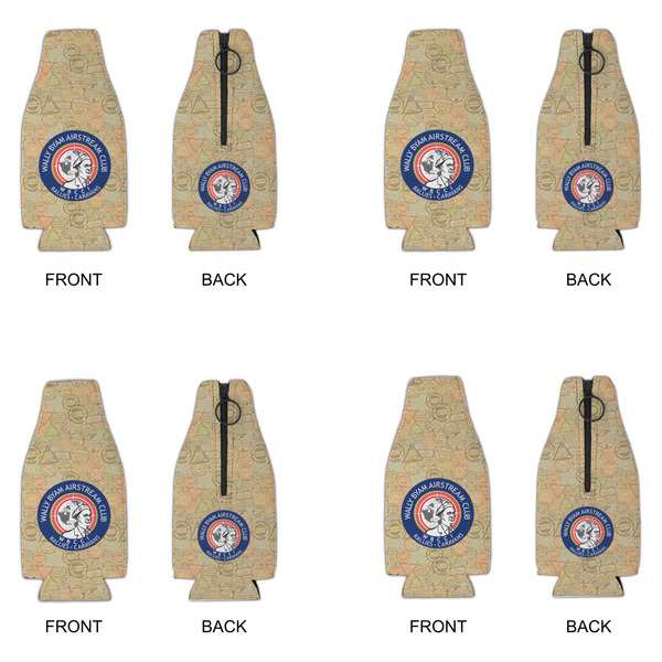 Wally Byam Airstream Club logo Zipper Bottle Cooler - Set of 4 - Approval