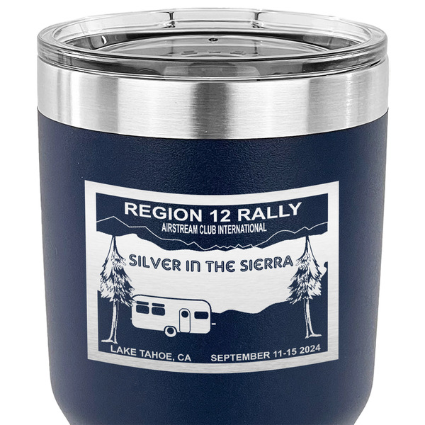 Silver in the Sierra '24 Rally 30 oz Stainless Steel Ringneck Tumbler - Navy - CLOSE UP