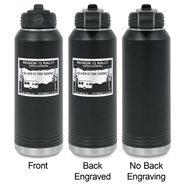 Silver in the Sierra '24 Rally Laser Engraved Water Bottles - 2 Styles - Front & Back View