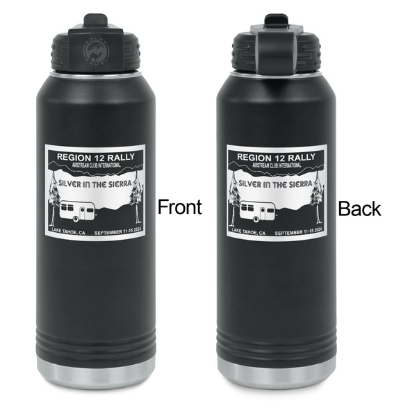 Silver in the Sierra '24 Rally Laser Engraved Water Bottles - Front & Back Engraving - Front & Back View