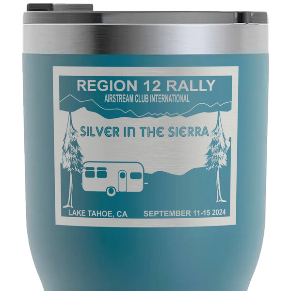 Silver in the Sierra '24 Rally RTIC Tumbler - Dark Teal - Close Up