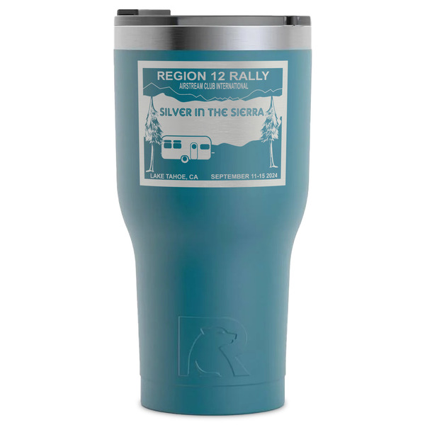 Custom Silver in the Sierra '24 Rally RTIC Tumbler - Dark Teal - Laser Engraved - Single-Sided