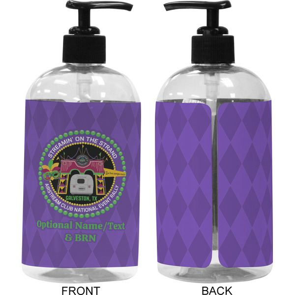 Streamin' on the Strand 16 oz Plastic Liquid Dispenser (Approval) - Black