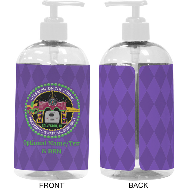 Streamin' on the Strand 16 oz Plastic Liquid Dispenser - Approval - White