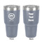 Streamin' on the Strand 30 oz Stainless Steel Tumbler - Grey - Double-Sided