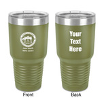 Streamin' on the Strand 30 oz Stainless Steel Tumbler - Olive - Double-Sided