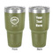Streamin' on the Strand 30 oz Stainless Steel Tumbler - Olive - Double-Sided