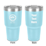 Streamin' on the Strand 30 oz Stainless Steel Tumbler - Teal - Double-Sided