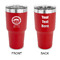 Streamin' on the Strand 30 oz Stainless Steel Tumbler - Red - Double-Sided