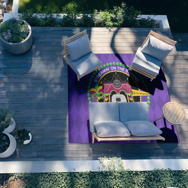 Streamin' on the Strand 8'x10' Patio Rug - In context