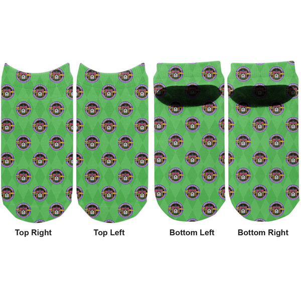 Streamin' on the Strand Adult Ankle Socks - Double Pair - Front and Back - Apvl