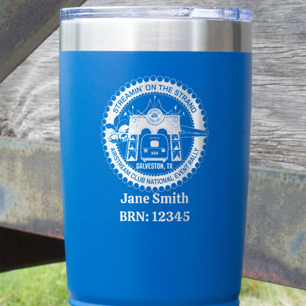 Streamin' on the Strand Blue Polar Camel Tumbler - 20oz - Close Up