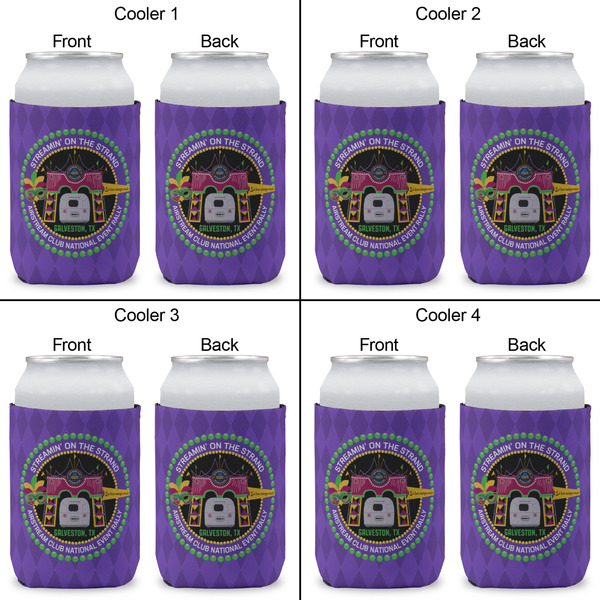 Streamin' on the Strand Can Cooler - Standard 12oz - Set of 4 - Front & Back