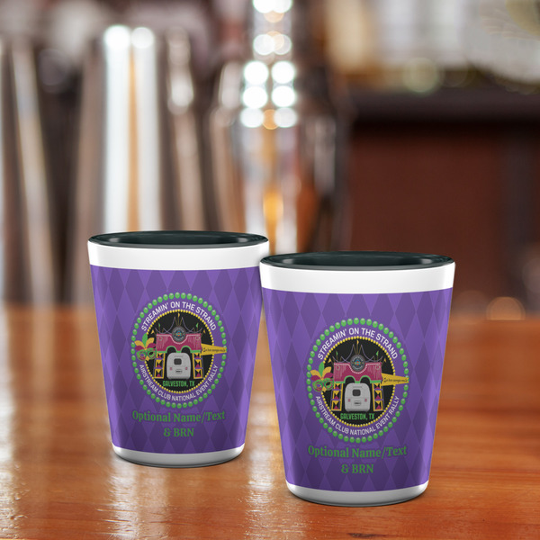 Streamin' on the Strand Ceramic Shot Glass - Two Tone - Lifestyle