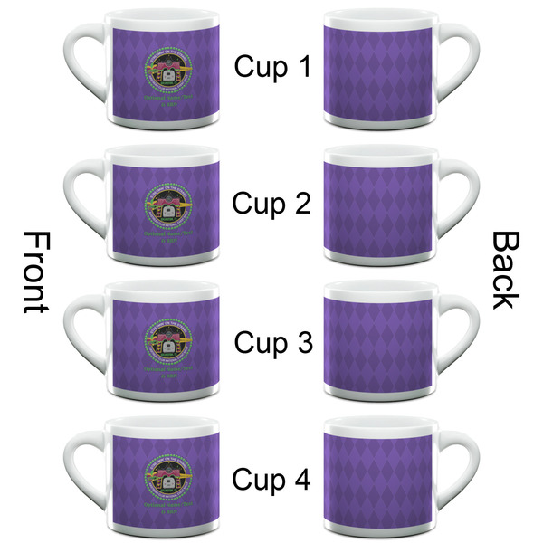 Streamin' on the Strand Double Shot Espresso Cup - Set of 4 - Front & Back