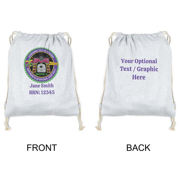 Streamin' on the Strand Drawstring Backpacks - Sweatshirt Fleece - Double Sided - APPROVAL