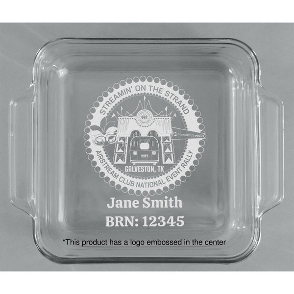 Streamin' on the Strand Glass Cake Dish - 8"x8" - Approval