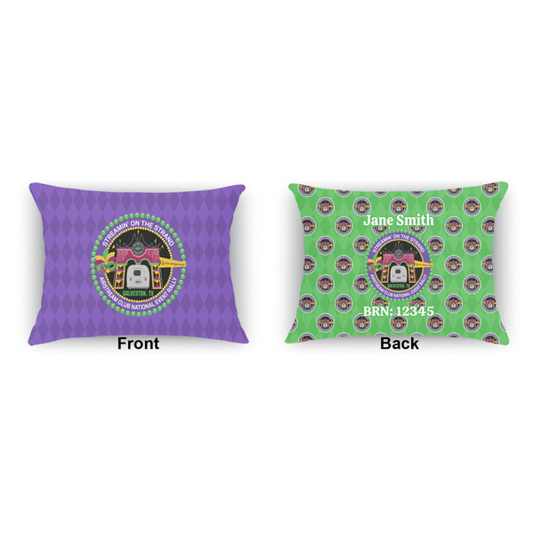 Streamin' on the Strand Indoor Rectangular Burlap Pillow (Front and Back)