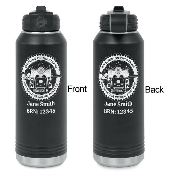 Streamin' on the Strand Laser Engraved Water Bottles - Front & Back Engraving - Front & Back View