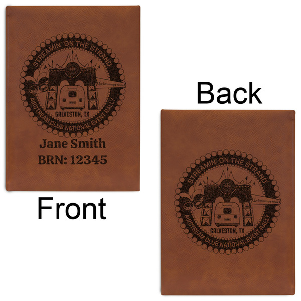Streamin' on the Strand Leatherette Journals - Large - Double Sided - Front & Back View