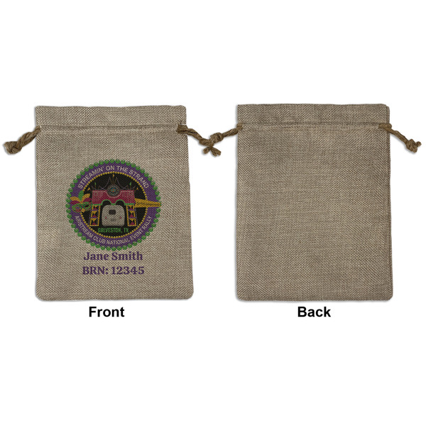 Streamin' on the Strand Medium Burlap Gift Bag - Front Approval