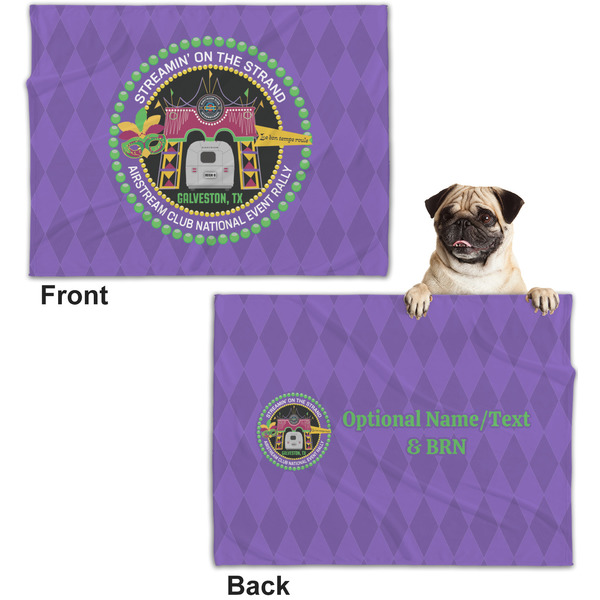 Streamin' on the Strand Microfleece Dog Blanket - Regular - Front & Back
