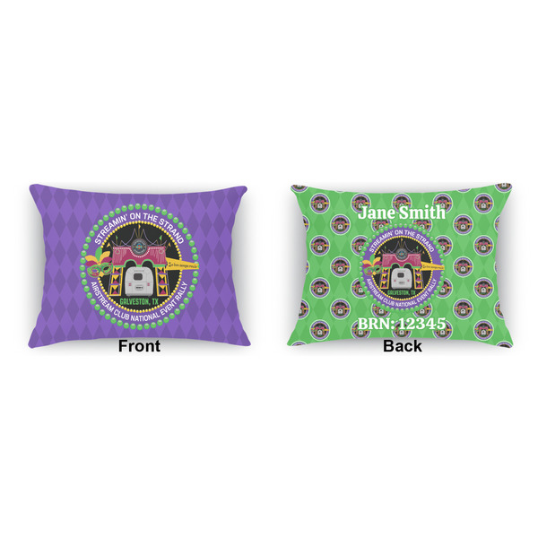 Streamin' on the Strand Outdoor Rectangular Throw Pillow (Front and Back)