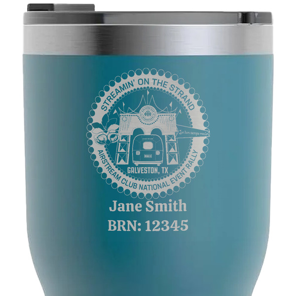 Streamin' on the Strand RTIC Tumbler - Dark Teal - Close Up