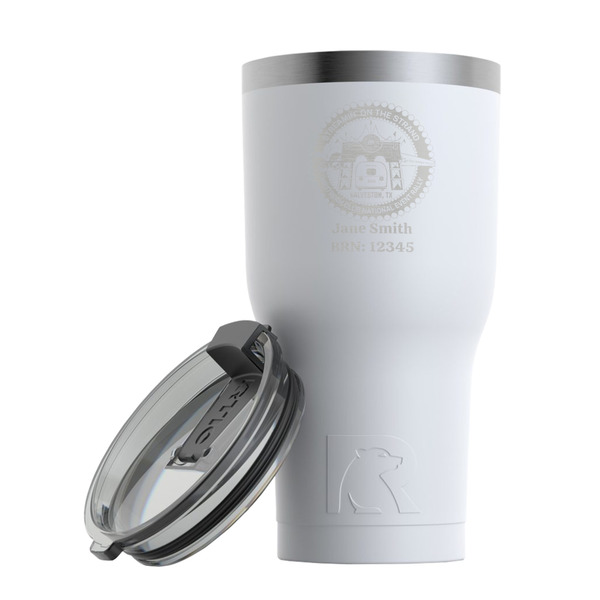 Streamin' on the Strand RTIC Tumbler -  White - With Lid