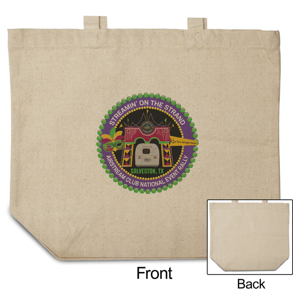 Streamin' on the Strand Reusable Cotton Grocery Bag - Front & Back View