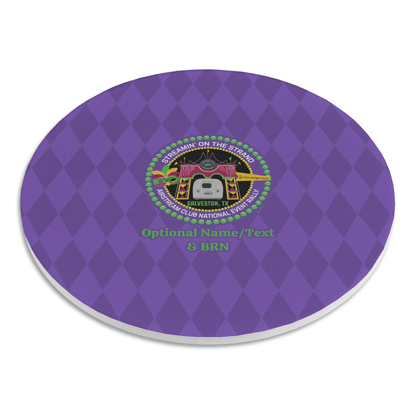 Streamin' on the Strand Round Stone Trivet - Angle View