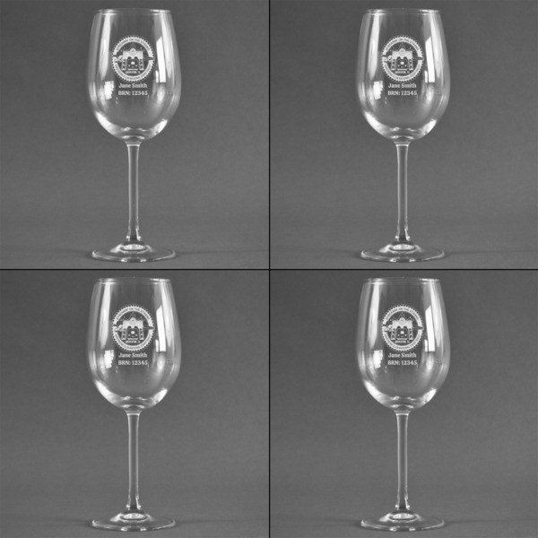 Streamin' on the Strand Set of Four Personalized Wineglasses - Approval