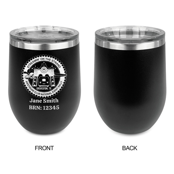 Streamin' on the Strand Stainless Wine Tumblers - Black - Single Sided - Approval