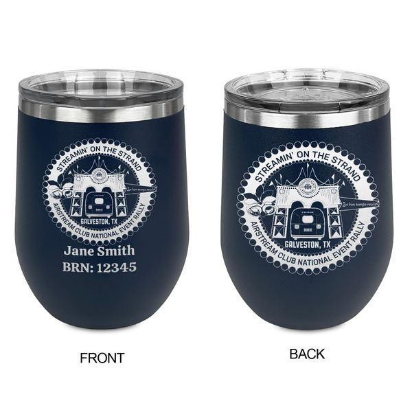 Streamin' on the Strand Stainless Wine Tumblers - Navy - Double Sided - Approval