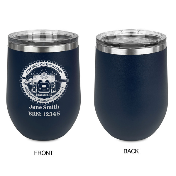 Streamin' on the Strand Stainless Wine Tumblers - Navy - Single Sided - Approval