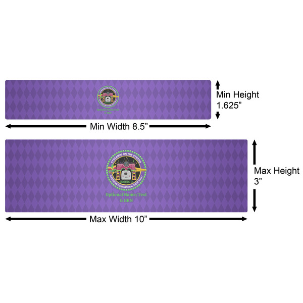 Streamin' on the Strand Water Bottle Labels w/ Dimensions