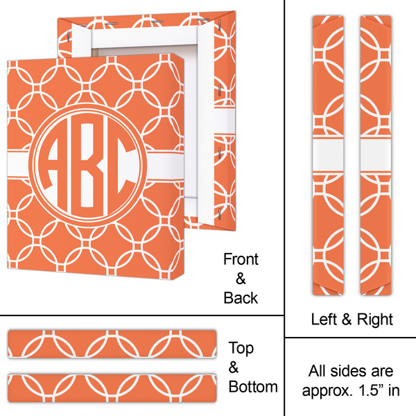 Linked Circles 11x14 - Canvas Print - Approval