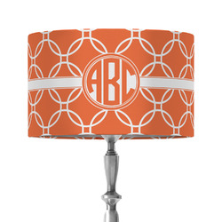 Linked Circles 12" Drum Lamp Shade - Fabric (Personalized)