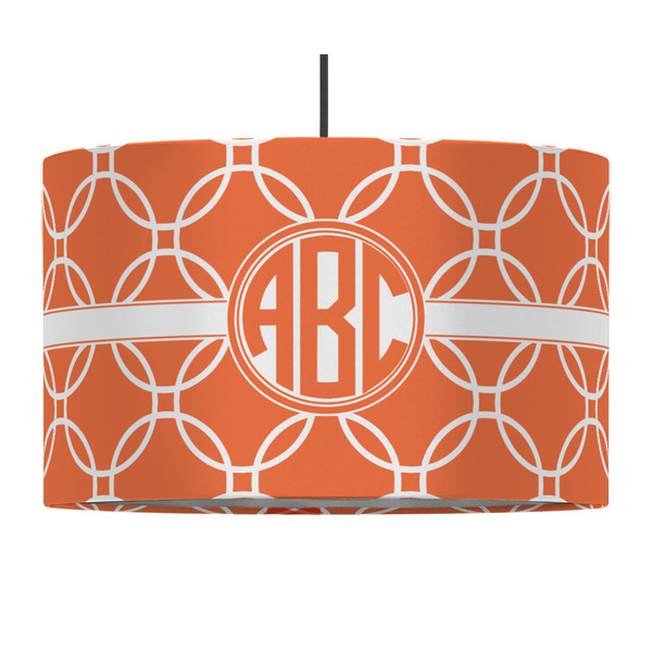 Linked Circles 12" Drum Lampshade - PENDANT (Fabric)