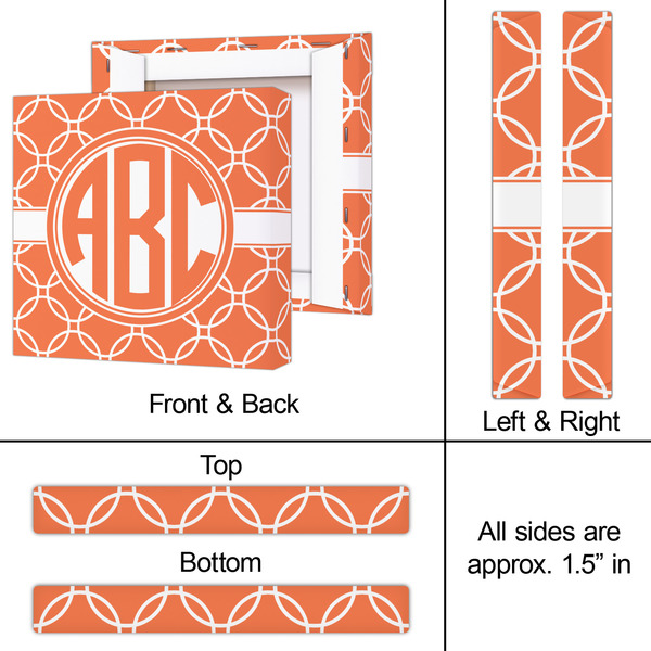 Linked Circles 12x12 - Canvas Print - Approval