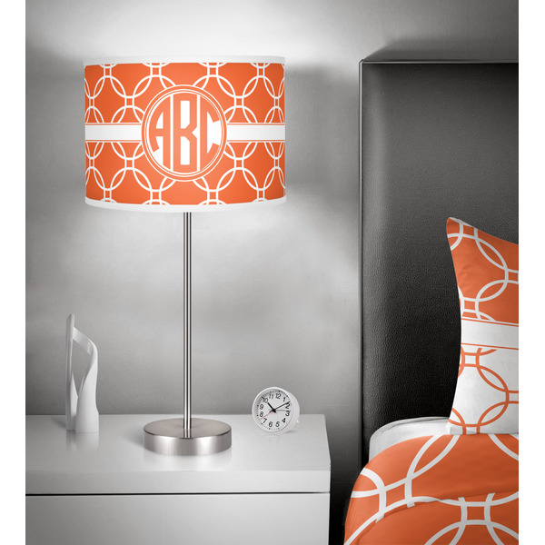 Linked Circles 13 inch drum lamp shade - in room