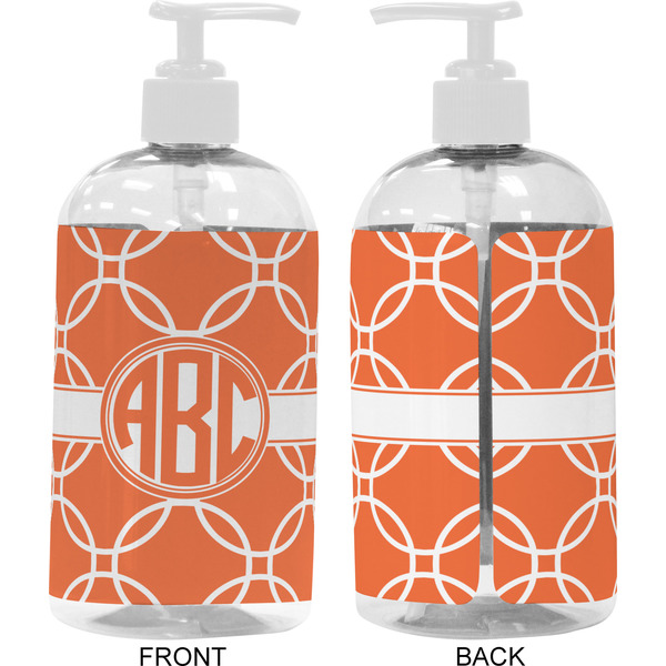 Linked Circles 16 oz Plastic Liquid Dispenser- Approval- White