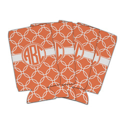 Linked Circles Can Cooler (16 oz) - Set of 4 (Personalized)