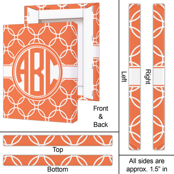 Linked Circles 16x20 - Canvas Print - Approval