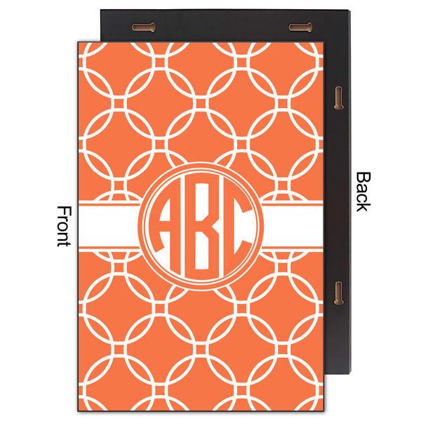 Linked Circles 20x30 Wood Print - Front & Back View