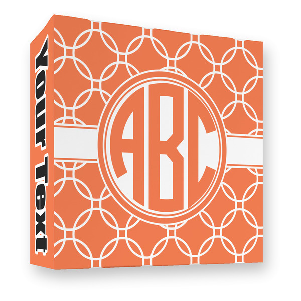 Custom Linked Circles 3 Ring Binder - Full Wrap - 3" (Personalized)