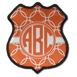 Linked Circles Iron On Shield Patch C w/ Monogram